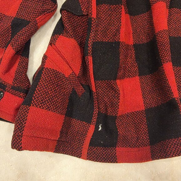 Vintage Duxbak Utica Flannel Shirt - Red Buffalo Plaid Rare New York Wool READ - Picture 15 of 16